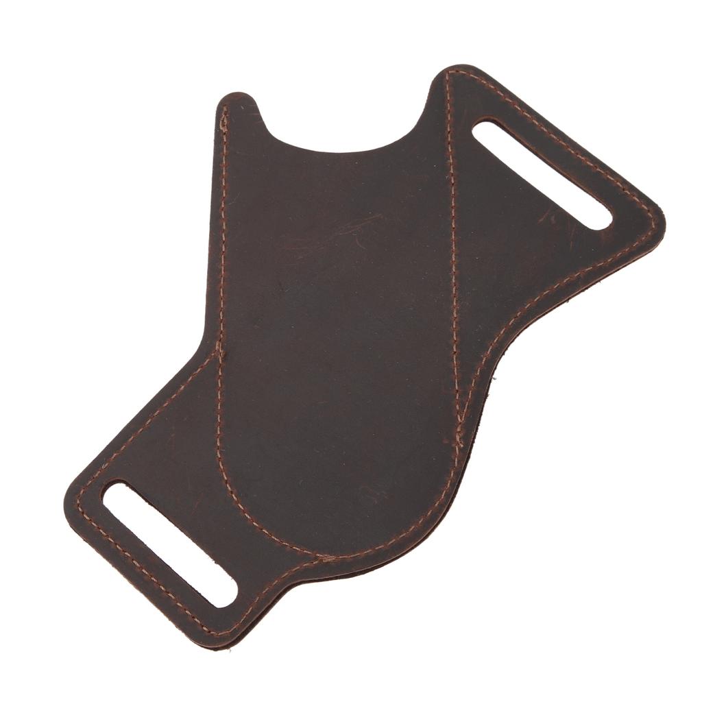 Folding Knife Sheath for Men Cowhide EDC Knife Belt Tool Carrier Pouch for Lighter Car Key Brown