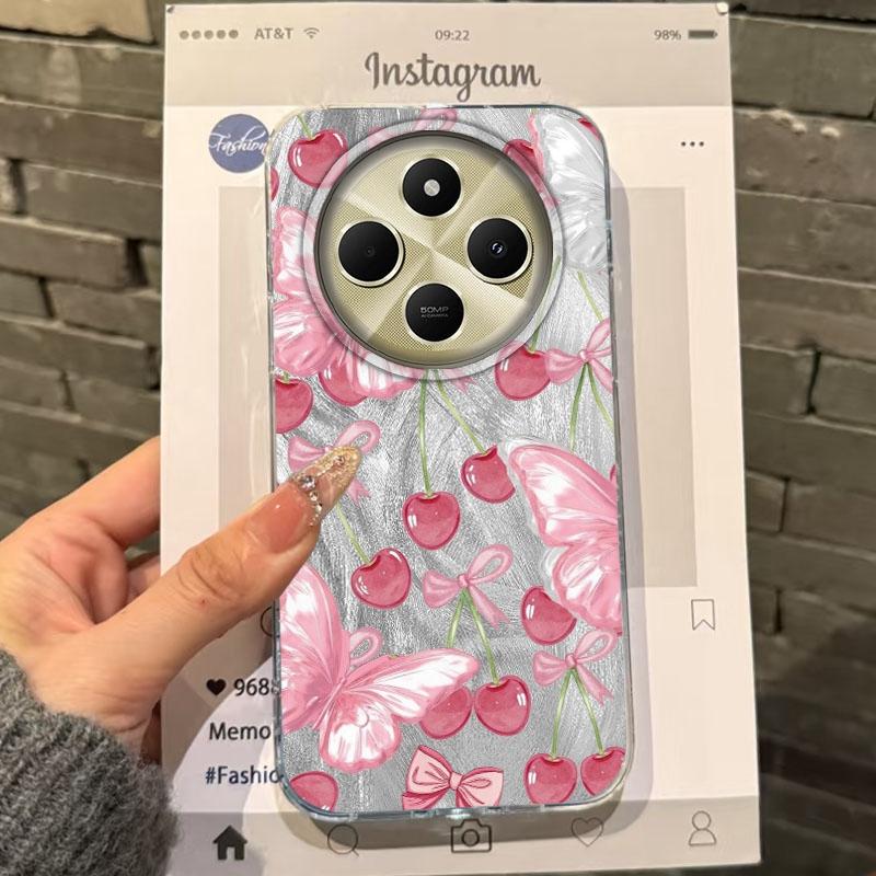 Summer Red Cherry Strawberry Girls Women Case For Xiaomi Poco X3pro X5 M6 X6 X3 NFC M5s M6 X7 Pro C75 C61 Bumper Fundas Cover