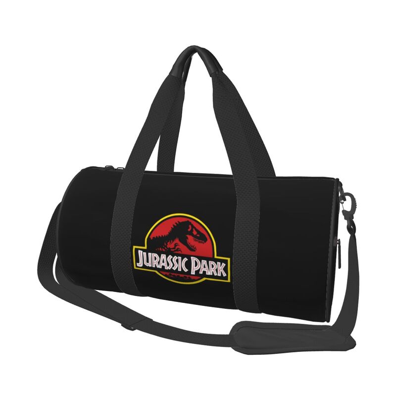 

Jurassic Park Logo Print Travel Duffel Bag Weekender Tote Bag with Zipper for Practice Canvas Travel Bag for Gym Sport Yoga