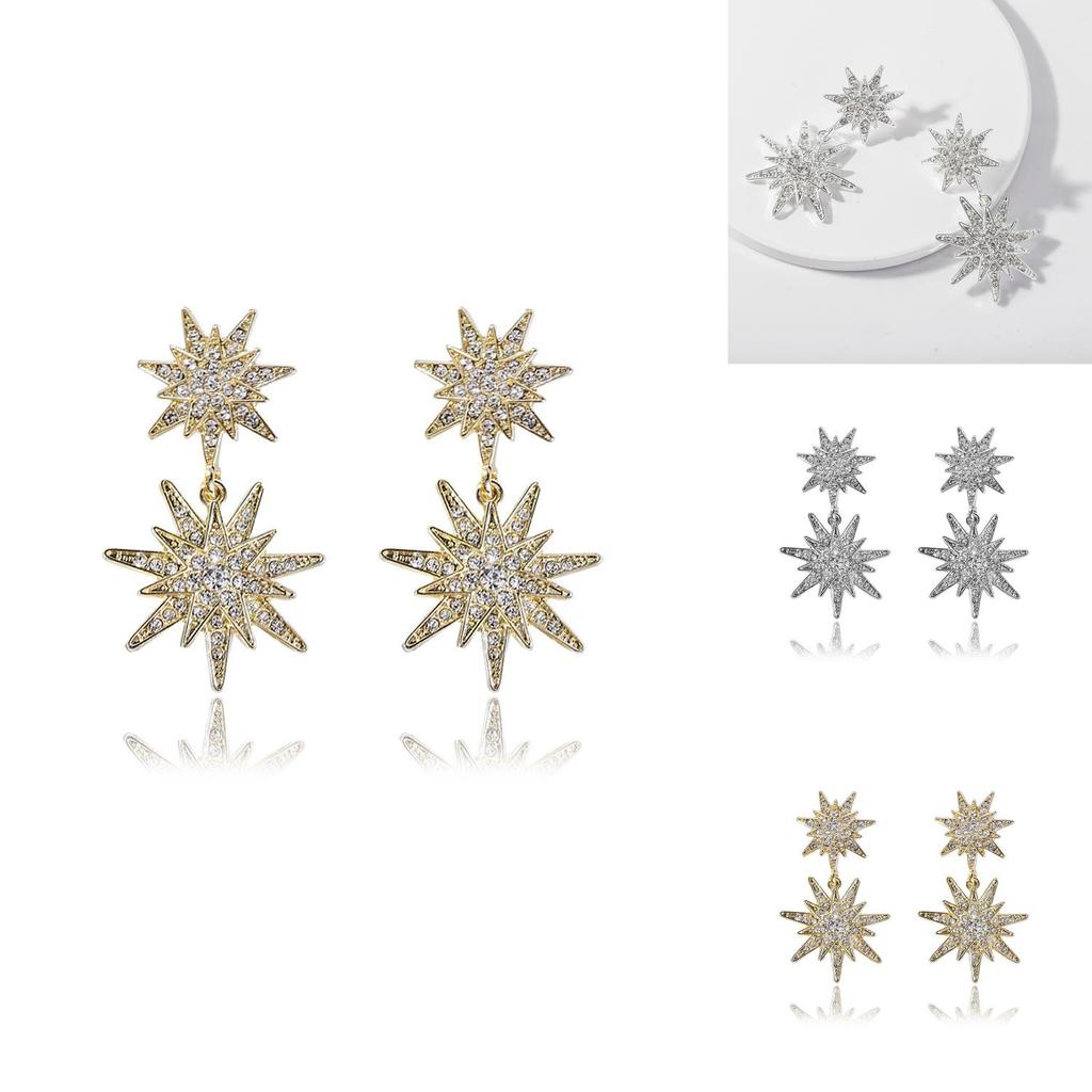 Modern 2021 Geometric Metal Pom-pom Earrings For Women Fashion Accessories