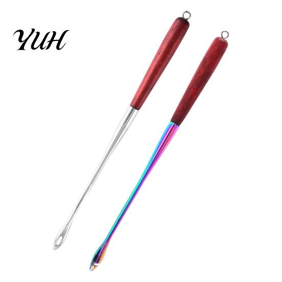 Easy to Use Hook Remover Stainless Steel Tool, 9 Inch Fishing Disgorger with Fish Friendly Detaching Tool Wooden Handle, Heavy-duty Quick Retractor