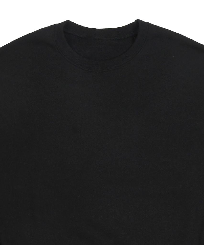 Graver [Unisex] Elbow Checkerboard Dot Smile Sweatshirt_Black