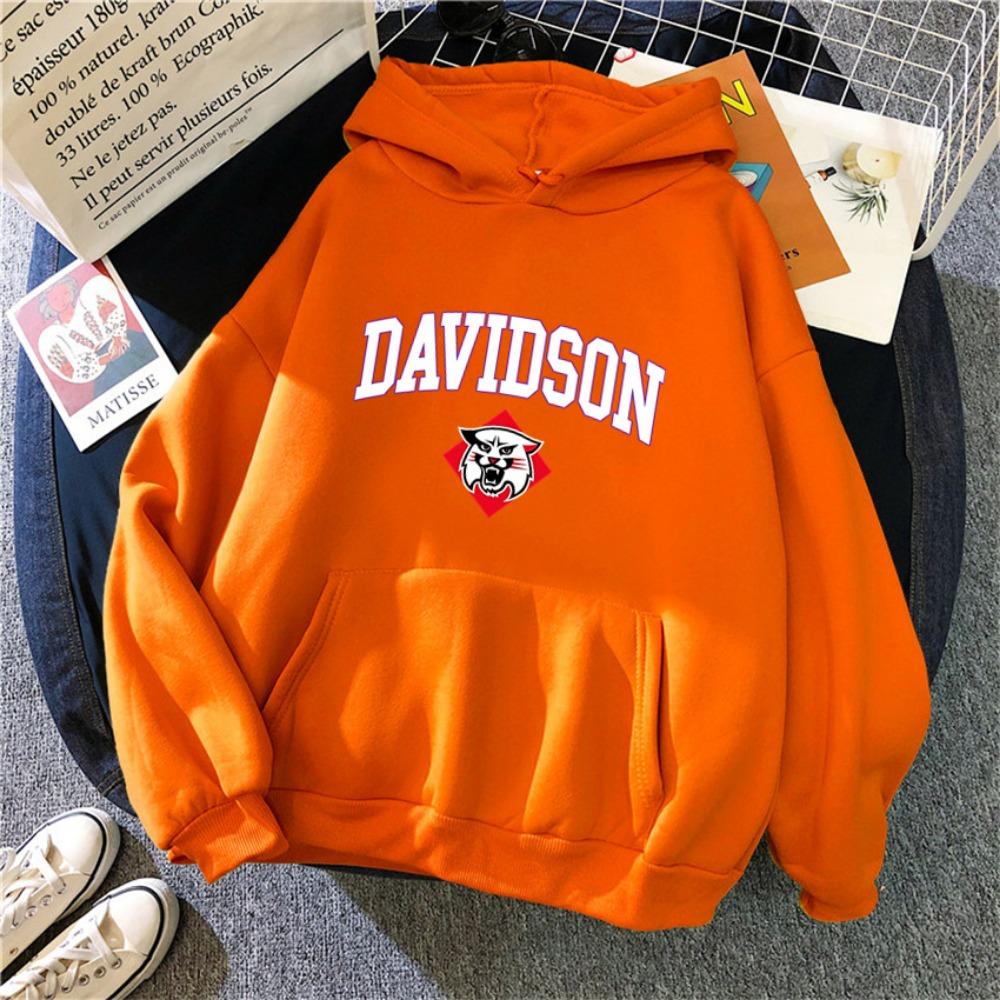 Women Hoodies Davidson University Print Hip Hop Woman Casual Pullover Unisex Streetwear Harajuku Clothes Hoody