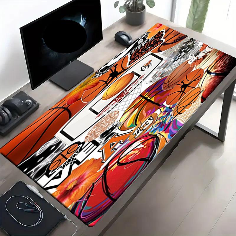 NBA Print Mauspad, Anti-Rutsch Desktop Tastaturmatte, für PC Laptop Gaming Arbeiten Tägliche Nutzung, Cooles Festival Überraschungsgeschenk