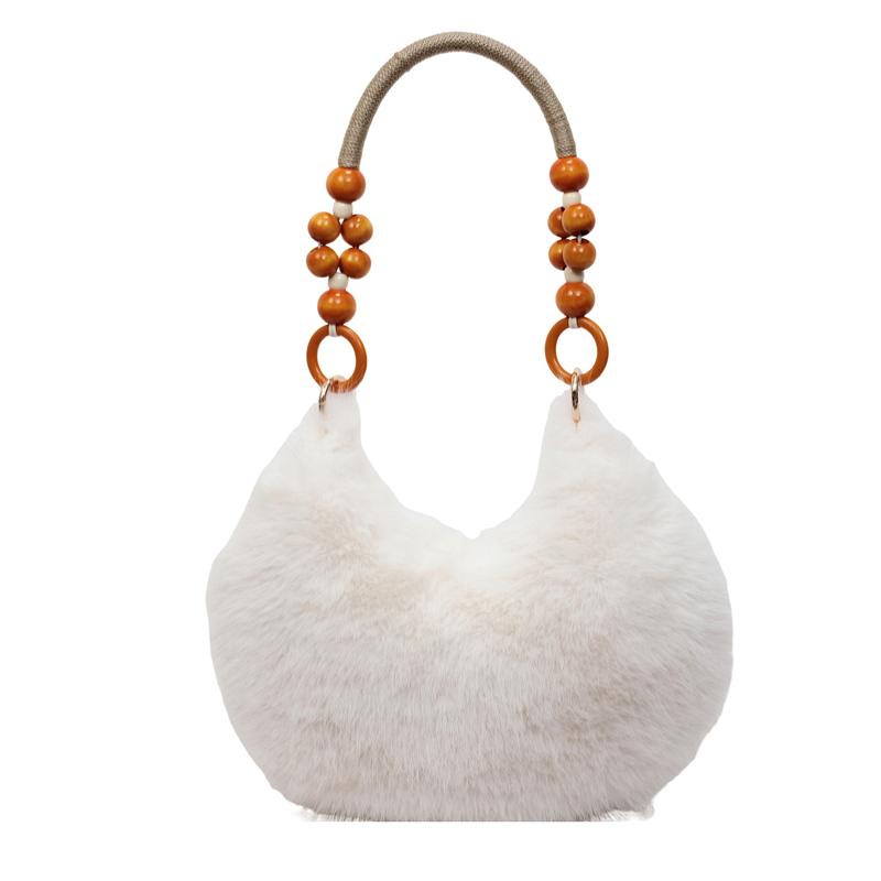 Autumn Winter Women's Plush Handbag Shoulder Underarm Bag
