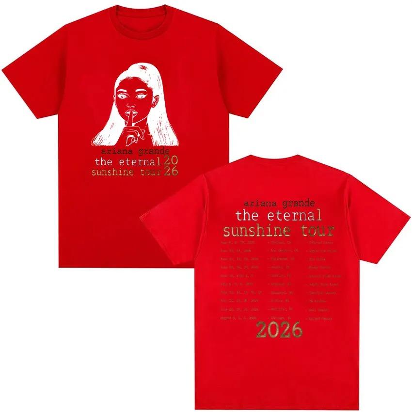 Ariana Grande The Eternal Sunshine Tour 2026 New Cotton Tshirt Men Women Harajuku Vintage Oversized Pop Women And Men Tshirts S
