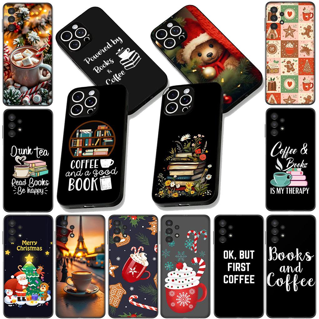 Cover for Motorola Moto Edge 70 60 Fusion NEO Pro G Stylus G56 G96 G52 G04 G05 20 Phone Case OK But First Coffee Book Christmas