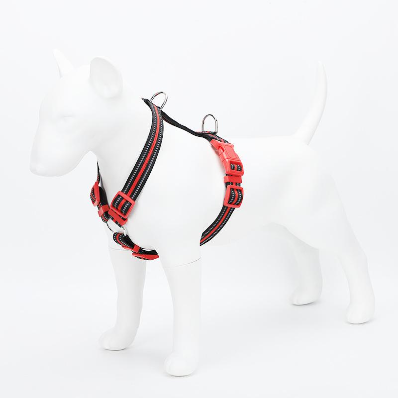 Pet Harness Adjustable Reflective Dog Harness Strong & Durable Double Stitched Harness for Small and Medium Dog Training Running