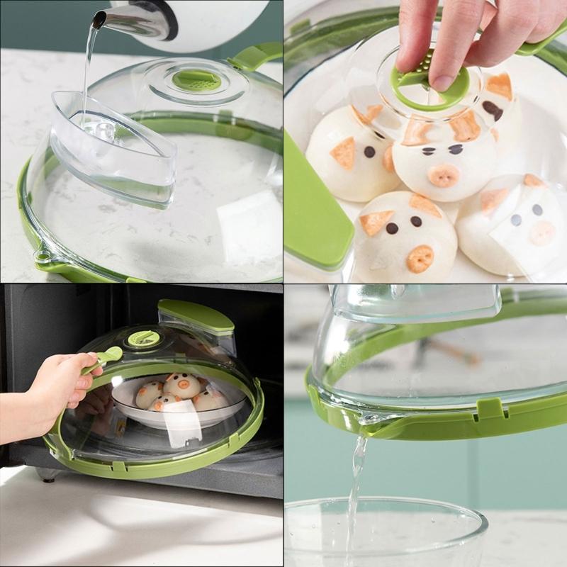 Duidelijke Magnetron Spatdeksel Voedselbeschermer Deksel Verstelbaar Stoomventilatieroosters Deksel Magnetronoven Schalen Voedseldeksel