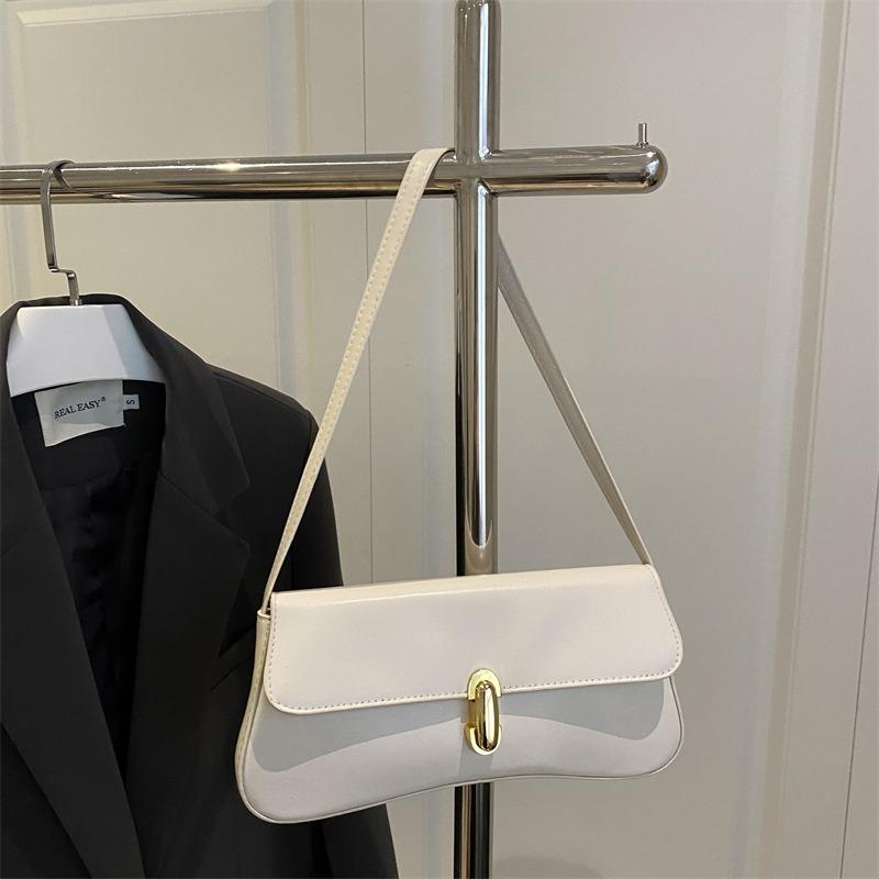 Portable underarm women's small square bag personalized trendy new lock fashionable retro underarm shoulder