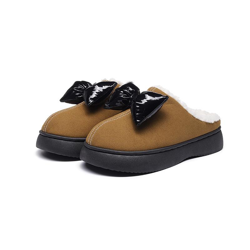 Warm Cotton Slippers Women's Autumn and Winter Shit Feeling Piled Thick Bottom Wear-resistant Deodorant Non-slip High Cotton Slippers Women's Winter