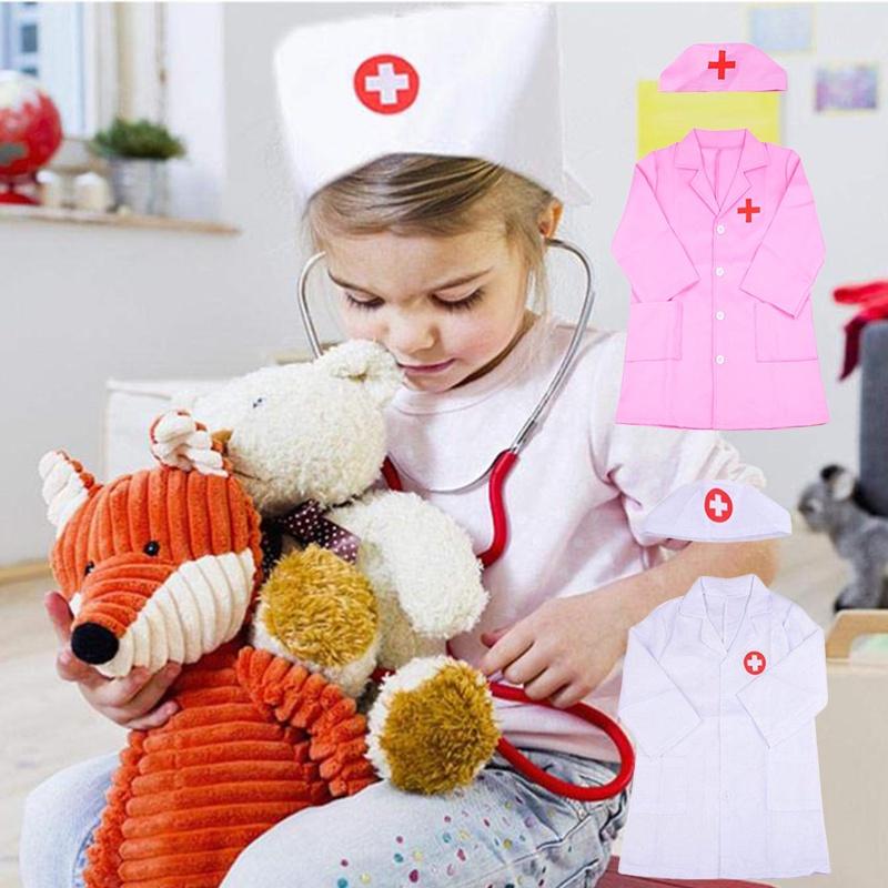 Halloween Doctor Kids Nurse Cosplay Costume Uniform Set Role Play Party Carnival