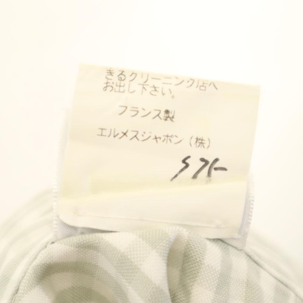 Hermes Hergestellt in Frankreich Altes Karomuster Langarm Button-down-Hemd 42 Herren Gebraucht