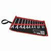 12Pcs Ratchet Wrench Set Kit Metric Combination Chrome Vanadium Steel 8‑19mm with Storage BagFixed Head