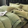 Thickened Milk Fleece Four-Piece Double-Sided Fleece Quilt Cover Solid Color Bed Sheet Mattress Quilt Cover Dormitory Bedding