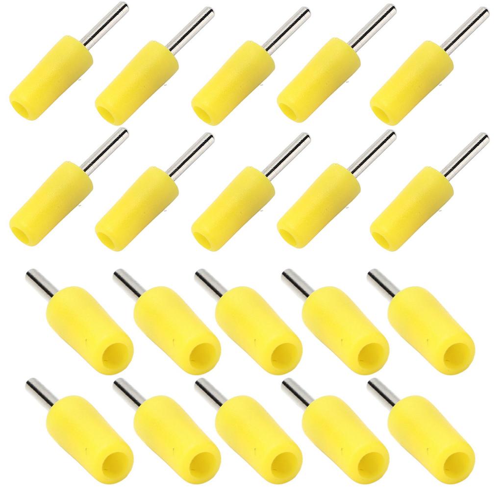 20Pcs Pin Banana Plug 2mm Nickel Plated Brass Male Waterproof Connector Accessory Set KitYellow