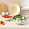 ABXTAO Double-Layer Plastic Drain Basket Set