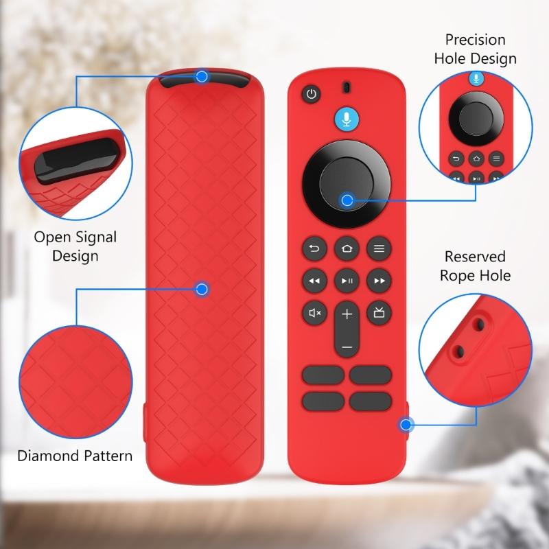 Silicone Protective Case For TV Stick 4K Remote Control Precise Fit AntiSlip Grip MultiColor Option Dustproof Design Strap