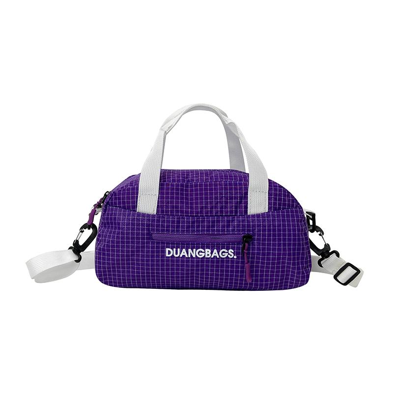 Plaid Student Shoulder Bag Travel Lightweight Large Capacity Crossbody Bag