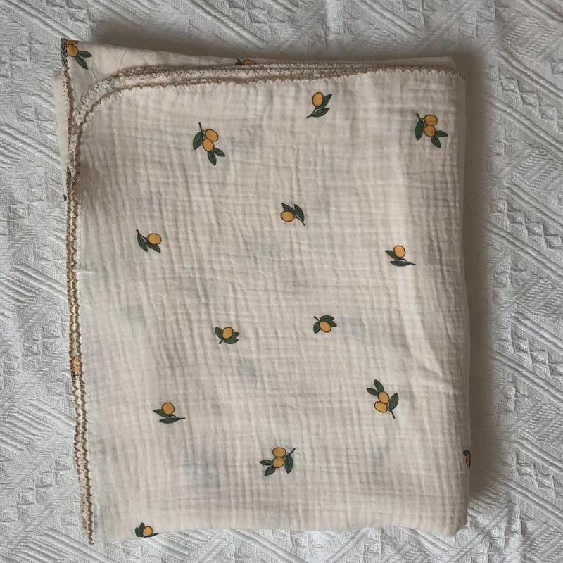 Bear Print Baby Blankets Newborn Muslin Cotton Gauze Swaddle Wrap Bedding Infant Girls Boys Sleeping Blanket Babies Accessories