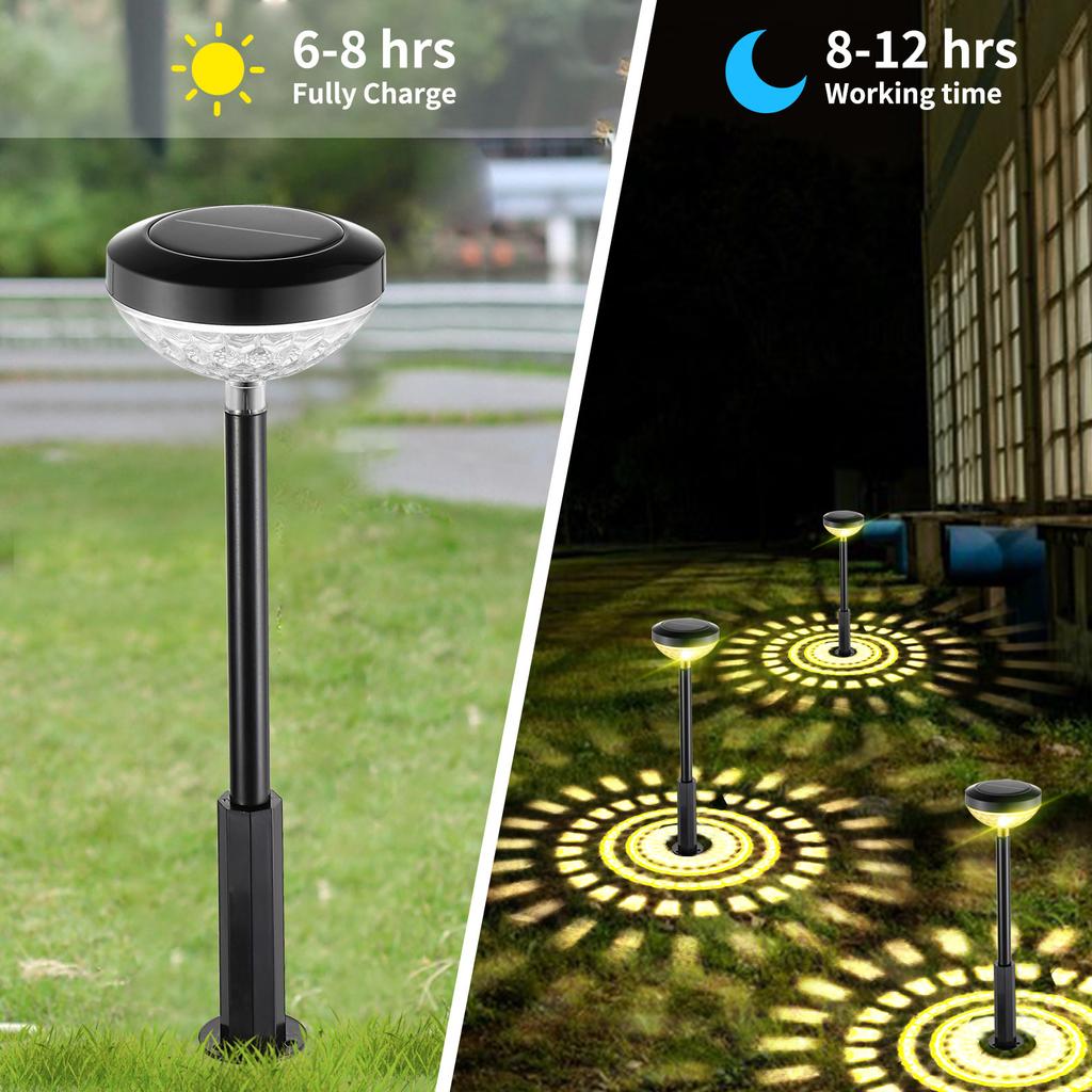 Garten im Freien Solar-LED-Leuchten RGB-Mehrfarbenbeleuchtung Solar-Weg-Rasen-Licht-Weihnachtsgarten-dekorative Landschaftsglanzlampen