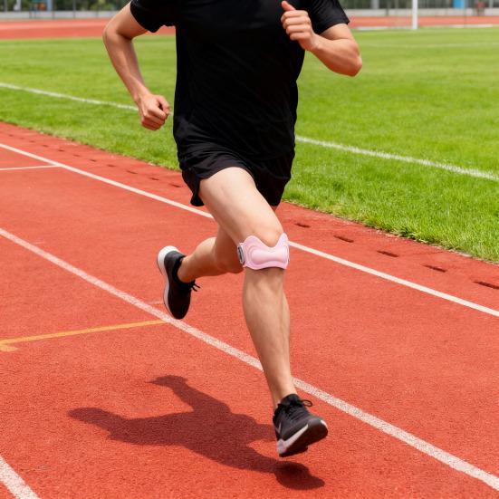 Silicone Patella Support Strap Pain Relief Band Adjustable Knee Brace for Running Hiking Basketball Gym Fitness Tennis Badminton Cycling