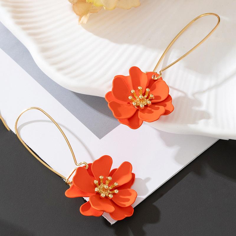

Серьги-цветы для леди, со сладким и свежим характером, модный и универсальный подарок в виде цветочных украшений