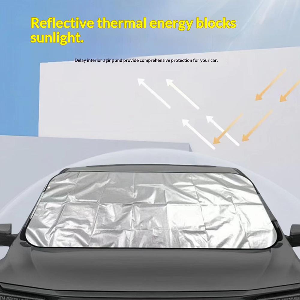 Car Accessories Car Windscreen Windshield Frost Cover Ice Snow Shield Front Protector Auto UV Protection Curtain Styling 1Pc