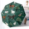 1pc Farm Animals Automatic Open/Close Umbrella Sturdy Iron Frame, Compact Travel Umbrella - Perfect Gift for Women, Men, Birthdays068