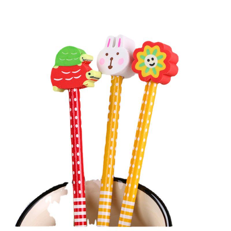 Adorable Cartoon Pencils with Erasers for Kids: Perfect Kindergarten Prizes and Creative Learning Stationery for Students (HB Variety)