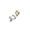 Fashionable Simple Ins Style Gold Silver C-Shaped Ear Cuffs for Women No Piercing Required Earrings Jewelry Gift Set
