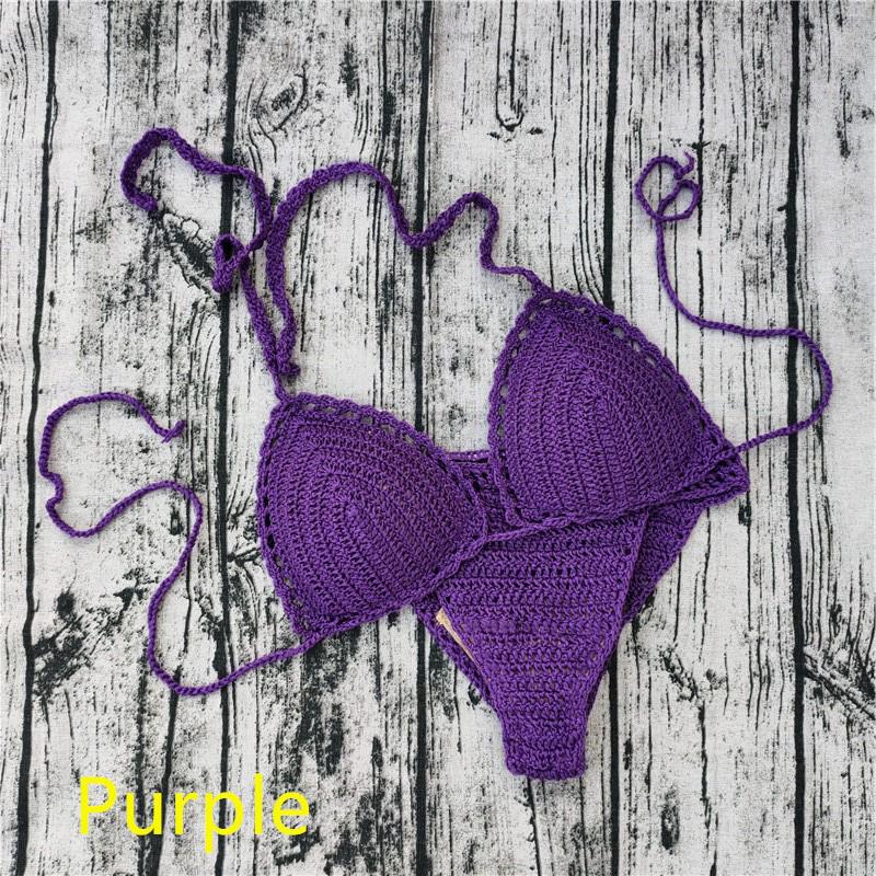 

Handmade Crochet Push-Up Padded Bikini Set Small