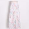 Small Fresh Fairy Long Dress Temperament Retro Floral Waist Standing Collar Large Swing Skirt Suit Women