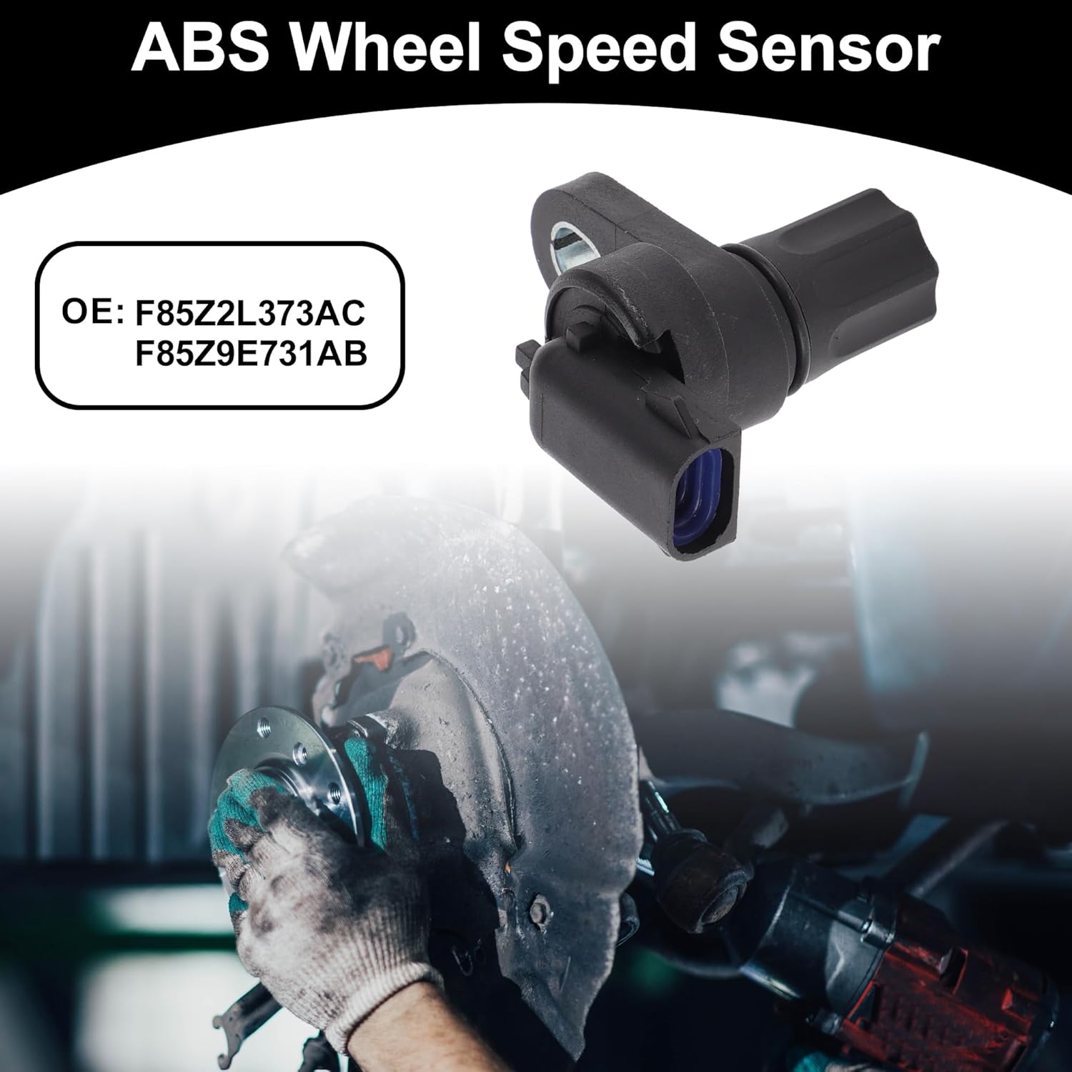 ABS Wheel Speed Senor Kit No.F85Z2L373AC/F85Z9E731AB Rear Left/Rear Right ABS Sensor Set for Ford F-150 1990-2003 for F-250 1990-1999