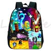 Zaino Kindergarten Geometry Dash Arrabbiato per Bambini e Bambine Zaino Anime Piccola Borsa da Libri Bambini Borse Scolastiche Cartoon Zaino per Bambini