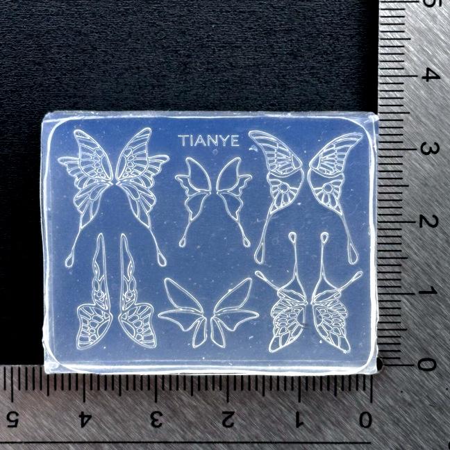 Retro Horse & Butterfly Embossed Silicone Mold for DIY Nail Art