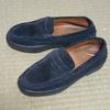 TOD'S Size 6.5 24.5 Suede Leather Coin Loafers Moccasins Slip On Vintage Vibram Sole Black(USED)
