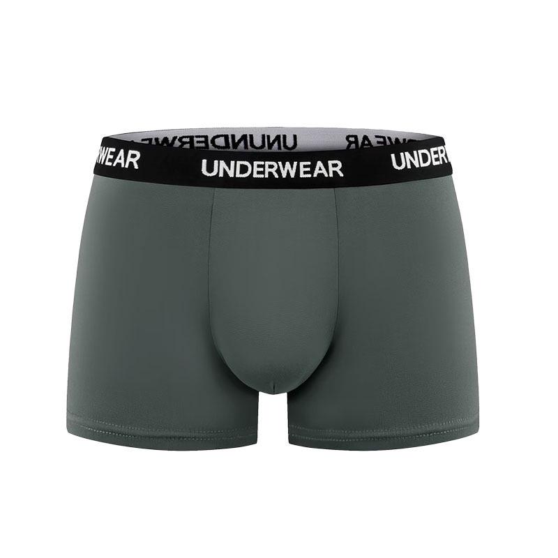 European & American Men s Mid-Waist High-End Boxer Briefs - Trendy Letter Design Shorts XL