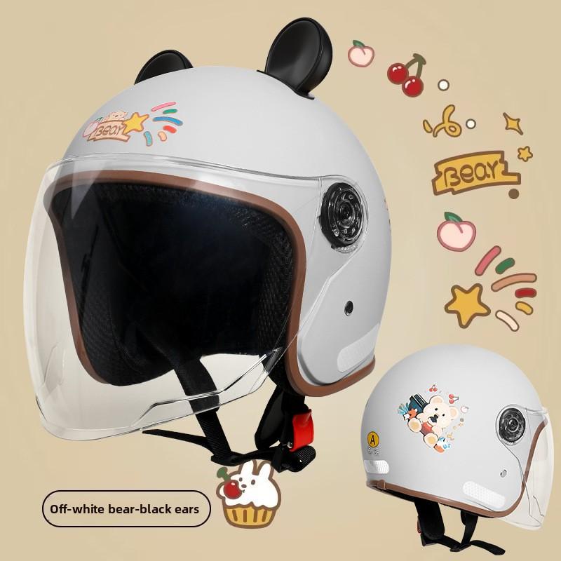 Women's Electric Vehicle Helmet Winter Thermal Helmet Double Four-season Universal Battery Motorcycle Half Helmet