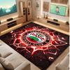 Southampton Football Print Crystal Velvet Rug, Comfortable Water Absorbent Non Slip Indoor Floor Carpet
