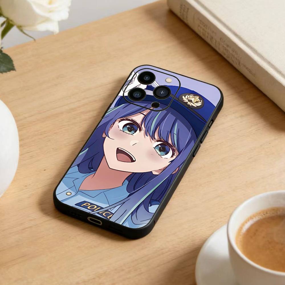 Anime Oshi-no Ko Phone Case For iPhone17,16,15,14,13,12 Plus,Max Soft Silicone Black Cover