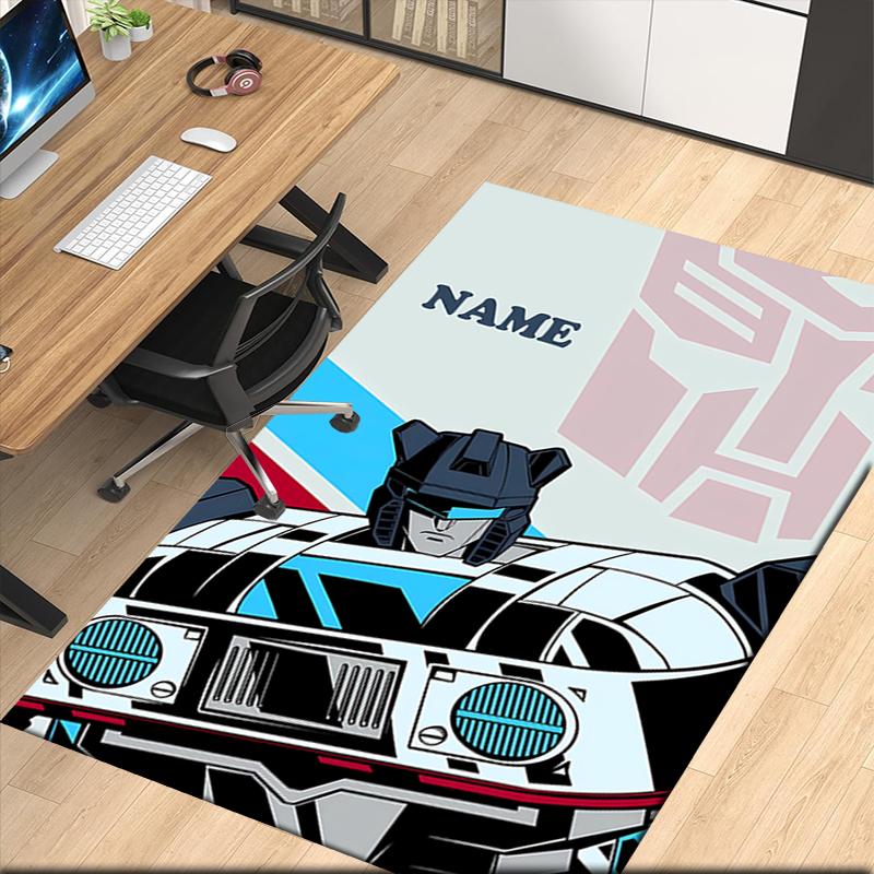 Custom Name Transformers Printed Carpet, for Office Chair Living Room Bedroom Kitchen Room Decor Gifts.