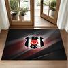 Beşiktaş FC Design Crystal Velvet Rug Soft Decorative Mat for Bedroom Entrance