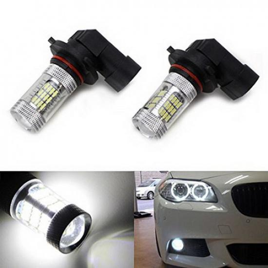 

X-Bright White 52-SMD 9145 H10 LED Bulbs w/ Reflector Mirror Design Fog Lights