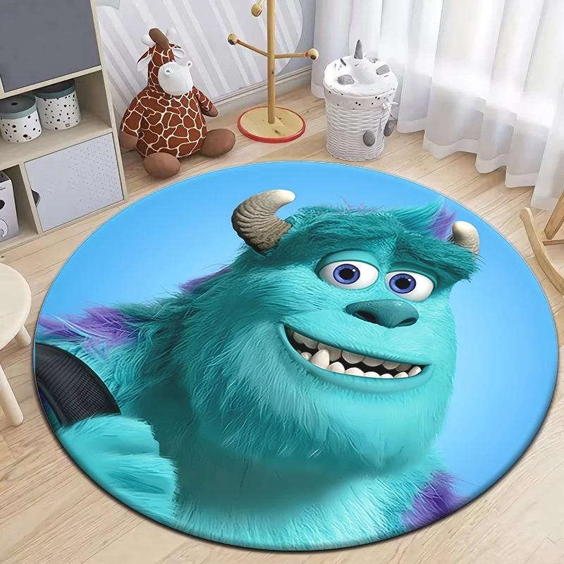  Disney Sullivan Monsters Inc Door Mat Cute Cartoon HD Printed Round Carpet Bedroom Balcony Sofa Entrance Home Decor Rug