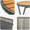 Garden Bistro Set 3 pcs Grey Poly Rattan