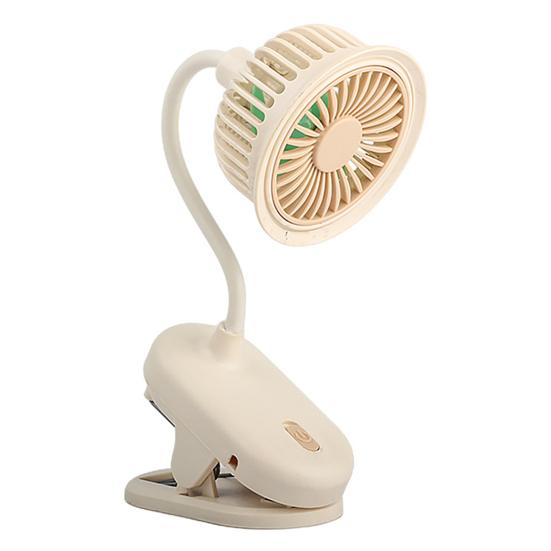 

Mini Clip-on Desk Fan with Flexible Neck 360 Degree Adjustable USB Rechargeable Summer Cooling Fan Portable Outdoor Travel Small Personal Fan жёлтый