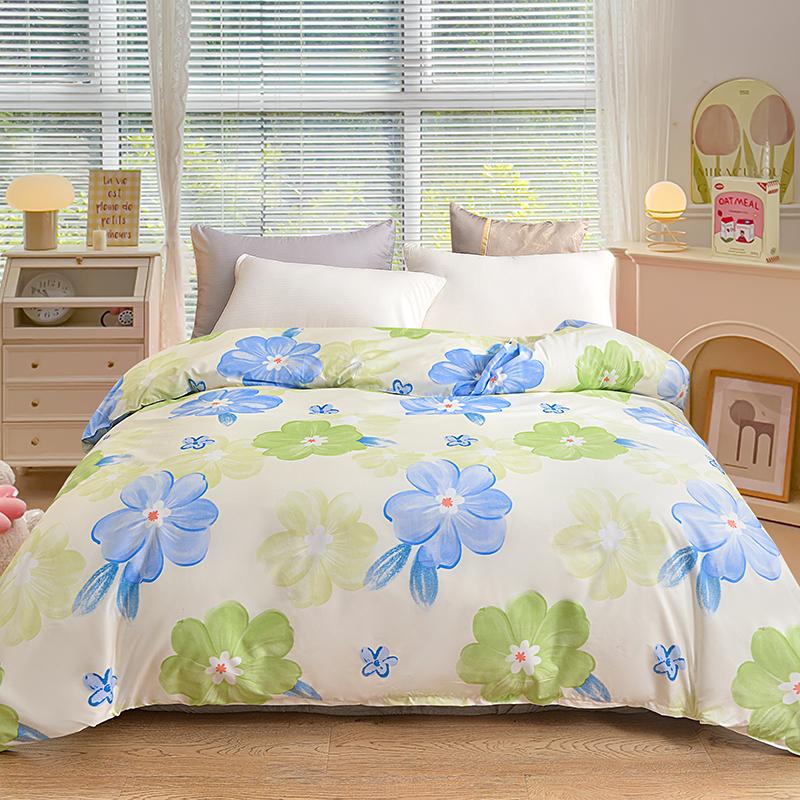 Luxury Floral Patterns Comforter Cover 1Pc Quilt Cover Skin-friendly Breathable Soft Duvet Cover with Zipper Queen Size Bedding