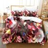 Hu Tao Bedding Set Genshin Impact Duvet Cover 3D Game Home Textile with Pillowcase for Teens Adults Kids Men Women Bedroom Decor