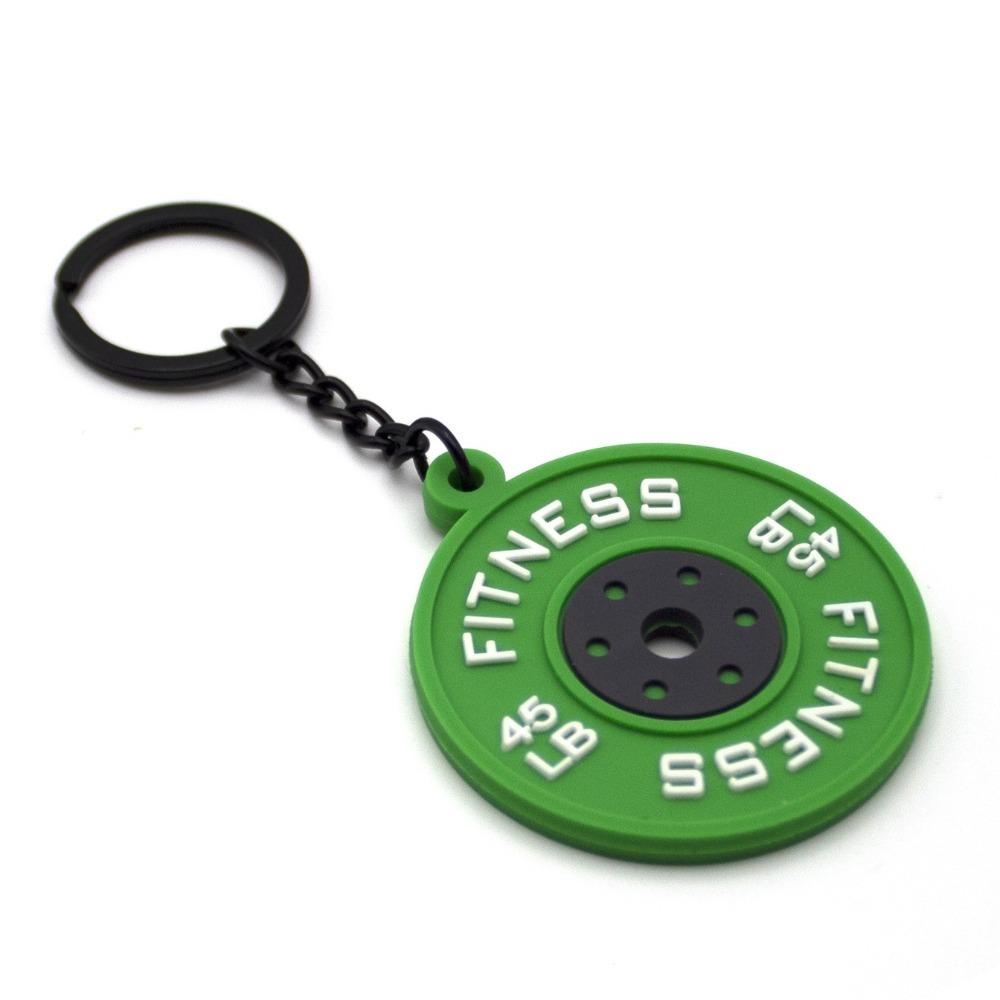 Simulation Barbell Plates Keyring Dumbbell Fitness Series Pendant  Bodybuilder